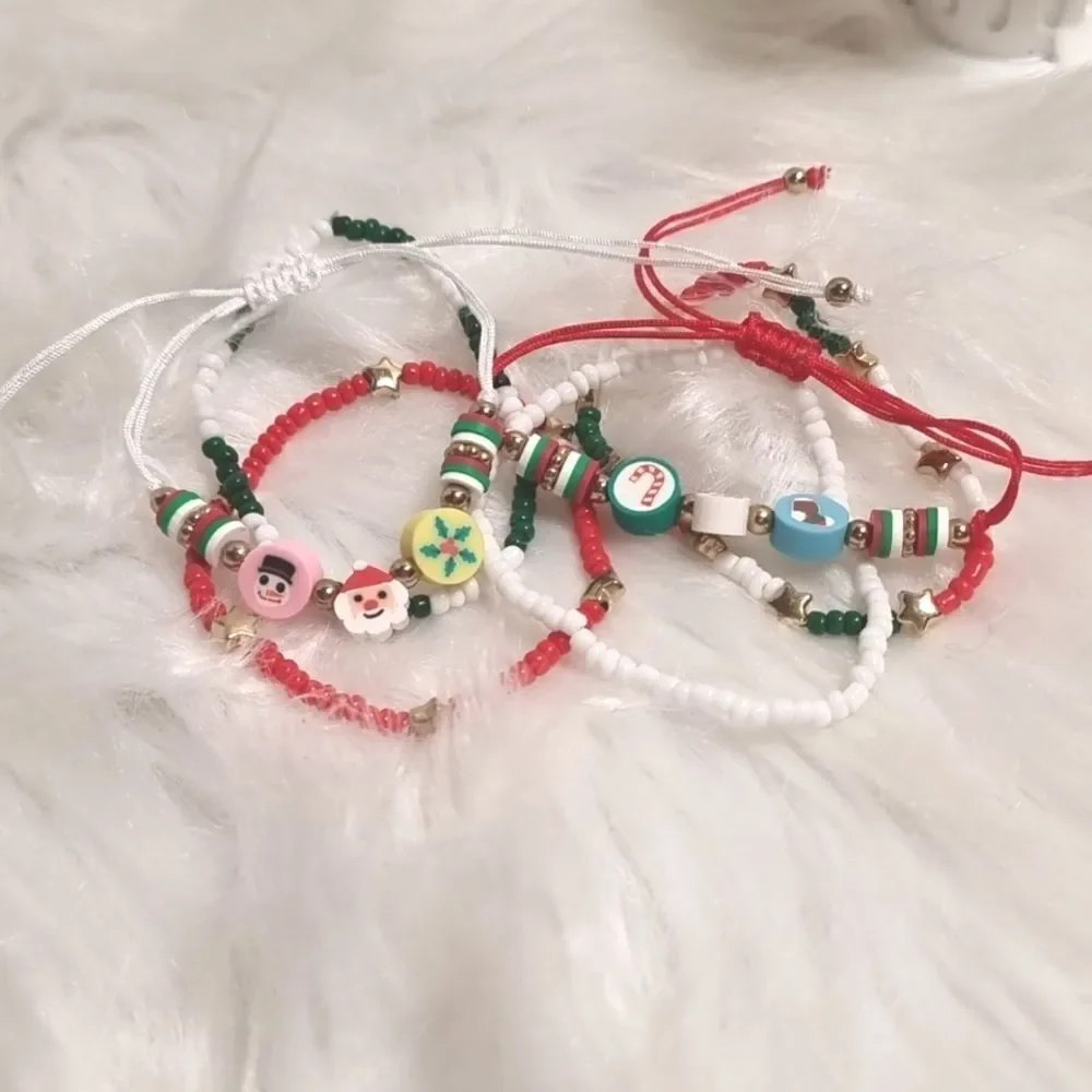 👋 CHRISTMAS STACKING 6 BRACELET SET charm adjustable | Mix And Match 3/$20